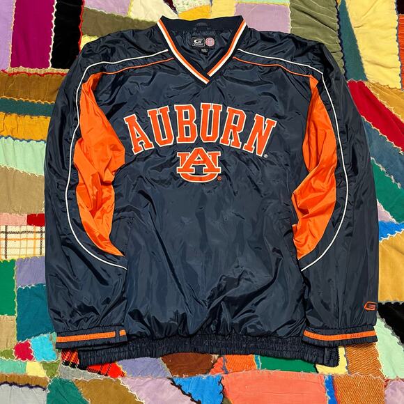 Auburn Tigers Navy and Orange Windbreaker Sports Jacket XL - Picture 2 of 7
